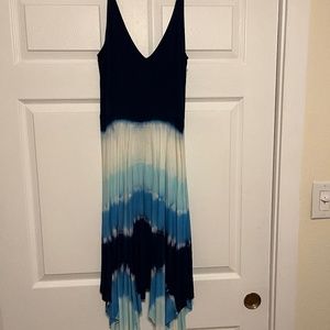 Ocean Drive Clothing Co Tie Dye Dress, Size Medium, Blue & White